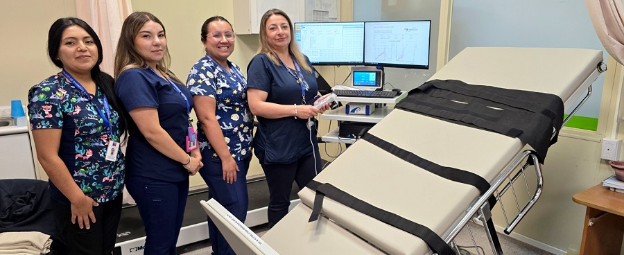 Imagen Instalaron camilla para testear afecciones cardíacas